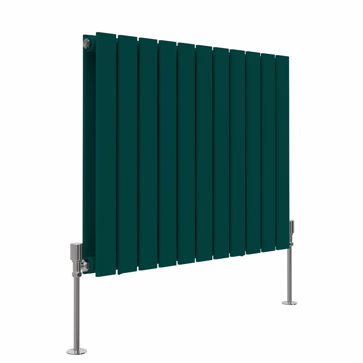 Karlstad 600 x 750mm Blue Green Double Flat Panel Horizontal Designer Radiator