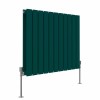 Karlstad 600 x 750mm Blue Green Double Flat Panel Horizontal Designer Radiator