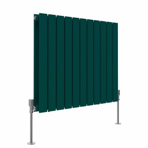 Karlstad 600 x 750mm Blue Green Double Flat Panel Horizontal Designer Radiator