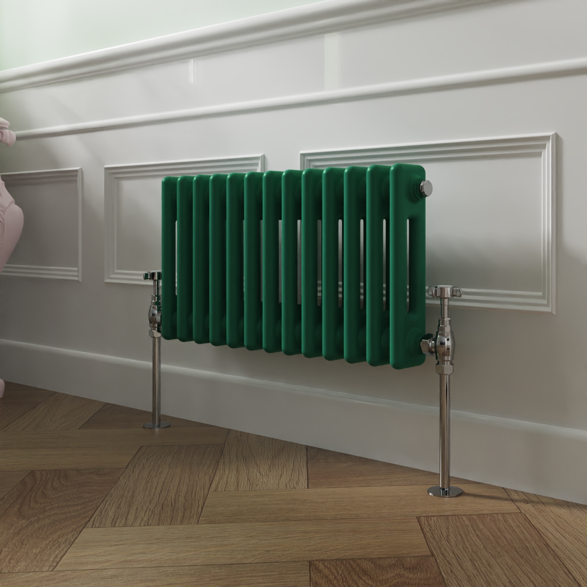 Bern 300 x 605mm Moss Green Double Horizontal Column Radiator