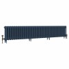 Classic  450 x 2266mm Farrow & Ball Hague Blue Triple Column Cast Iron Radiator - 36 Sections