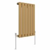 Karlstad 600 x 410mm Metallic Gold Single Flat Panel Horizontal Designer Radiator