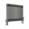 Bern 600 x 830mm Traditional Raw Metal Double Horizontal Column Radiator