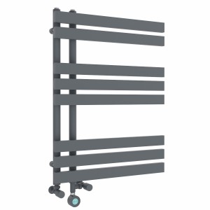 Koli 800 x 600mm Dual Fuel Anthracite Thermostatic Touch Control Electric Heated Towel Rail