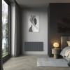 Karlstad 600 x 1158mm Anthracite Single Horizontal Flat Panel Designer Radiator