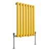 Norden Yellow Oval Column Horizontal Designer Radiator - Choice Of Sizes