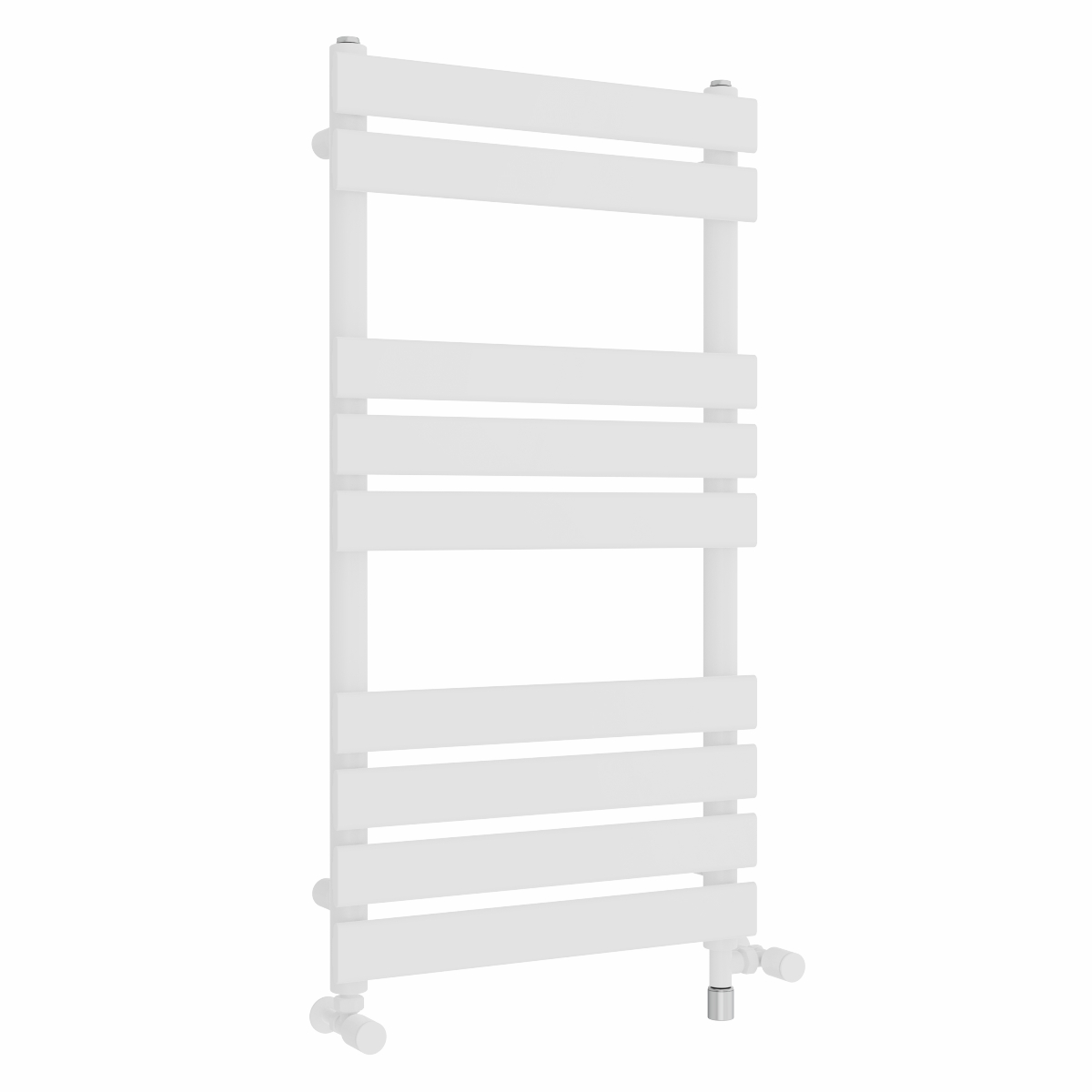 Juva 950 x 500mm Dual Fuel White Flat Panel Simple Electric Heated Towel Rail