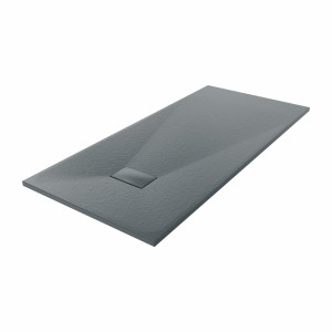 Terra - 1700x800mm Slate Effect Rectangle Shower Tray Anthracite