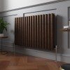 Norden 600 x 1004mm Black Copper Double Horizontal Oval Column Designer Radiator