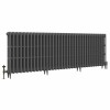 Classic  745 x 2204mm Farrow & Ball Railings Grey Triple Column Cast Iron Radiator - 35 Sections