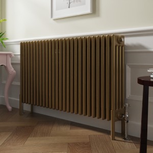 Bern 600 x 1190mm Traditional Metallic Gold Horizontal Four Column Radiator