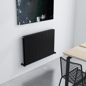 Carisa Monza Double 600 x 850mm Black Designer Aluminium Radiator
