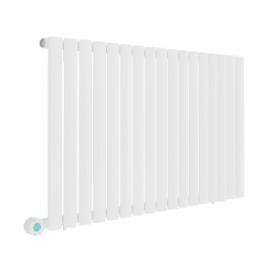 Norden 600 x 1004mm White Horizontal Oval Tube Wifi Electric Radiator - 800W
