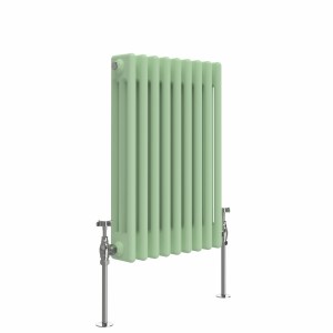 Bern 600 x 425mm Pastel Green Triple Horizontal Column Radiator