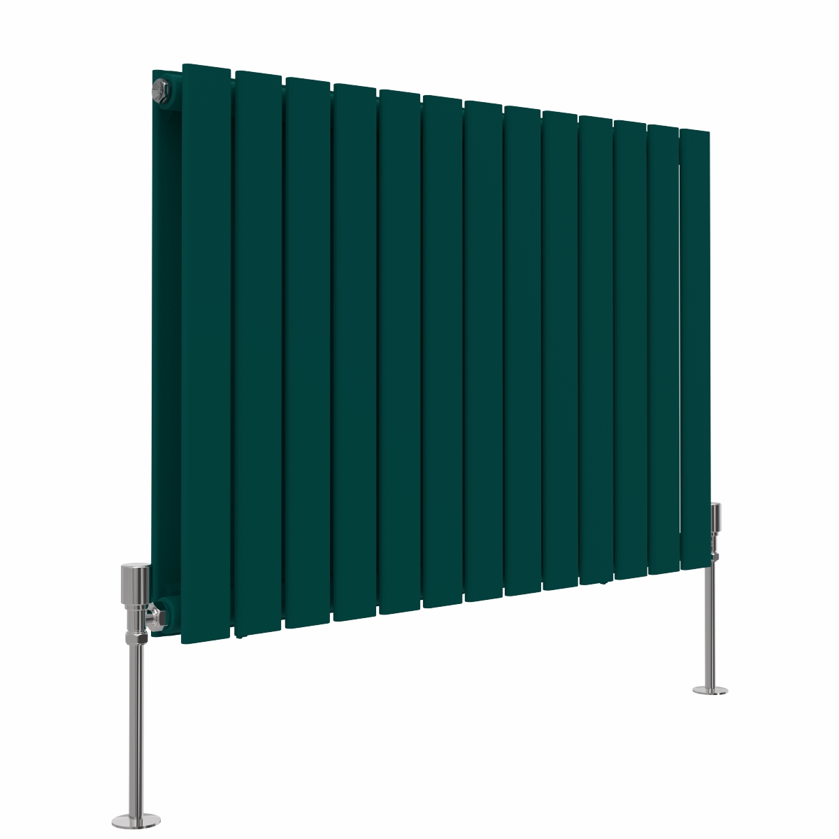 Karlstad 600 x 886mm Blue Green Double Flat Panel Horizontal Designer Radiator
