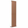 Lulea 1800 x 410mm Metallic Bronze Single Flat Panel Vertical Designer Radiator