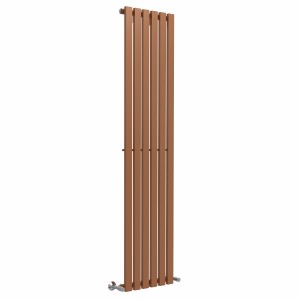 Lulea 1800 x 410mm Metallic Bronze Single Flat Panel Vertical Designer Radiator