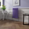 Bern 600 x 425mm Elegant Purple Double Column Horizontal Traditional Radiator