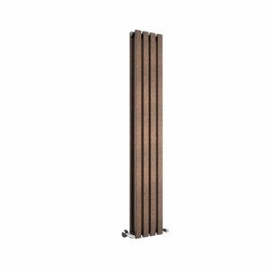 Lulea 1600 x 270mm Black Copper Double Vertical Flat Panel Designer Radiator