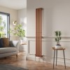 Lulea 1800 x 270mm Metallic Bronze Single Flat Panel Vertical Designer Radiator