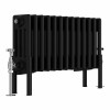 Bern 300 x 605mm Traditional Black Horizontal Four Column Radiator