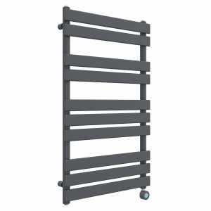 Juva 1000 x 600mm Sand Grey Flat Panel Thermostatic Touch Control Wifi Electric Heated Towel Rail
