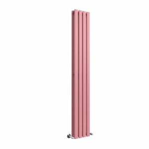 Lulea 1800 x 270mm Rose Clair Pink Double Vertical Flat Panel Designer Radiator
