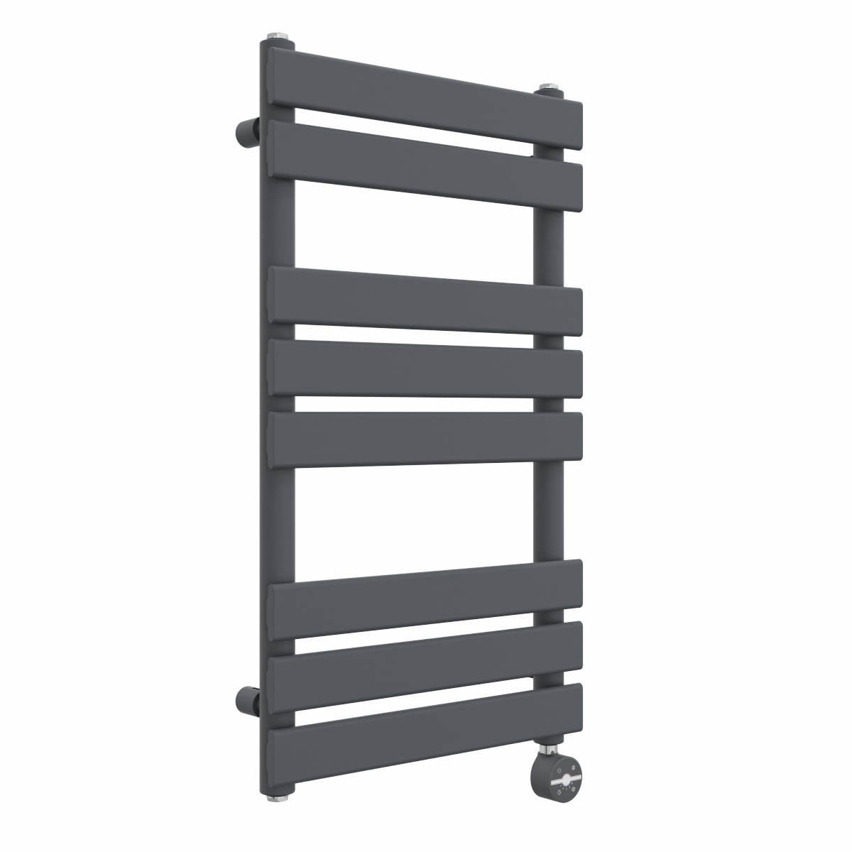 Juva 800 x 450mm Sand Grey Flat Panel Thermostatic Touch Control Electric Heated Towel Rail