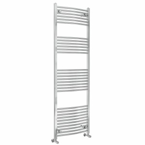 Fjord 1800 x 600mm Curved Chrome Heated Towel Rail