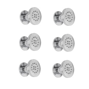 Modern 50mm Round Body Jet x 6 - Chrome