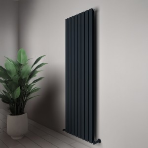 Carisa Plata Double 1800 x 560mm Anthracite Designer Aluminium Radiator