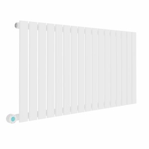 Karlstad 600 x 1158mm White Flat Panel Horizontal Wifi Electric Radiator - 1000W