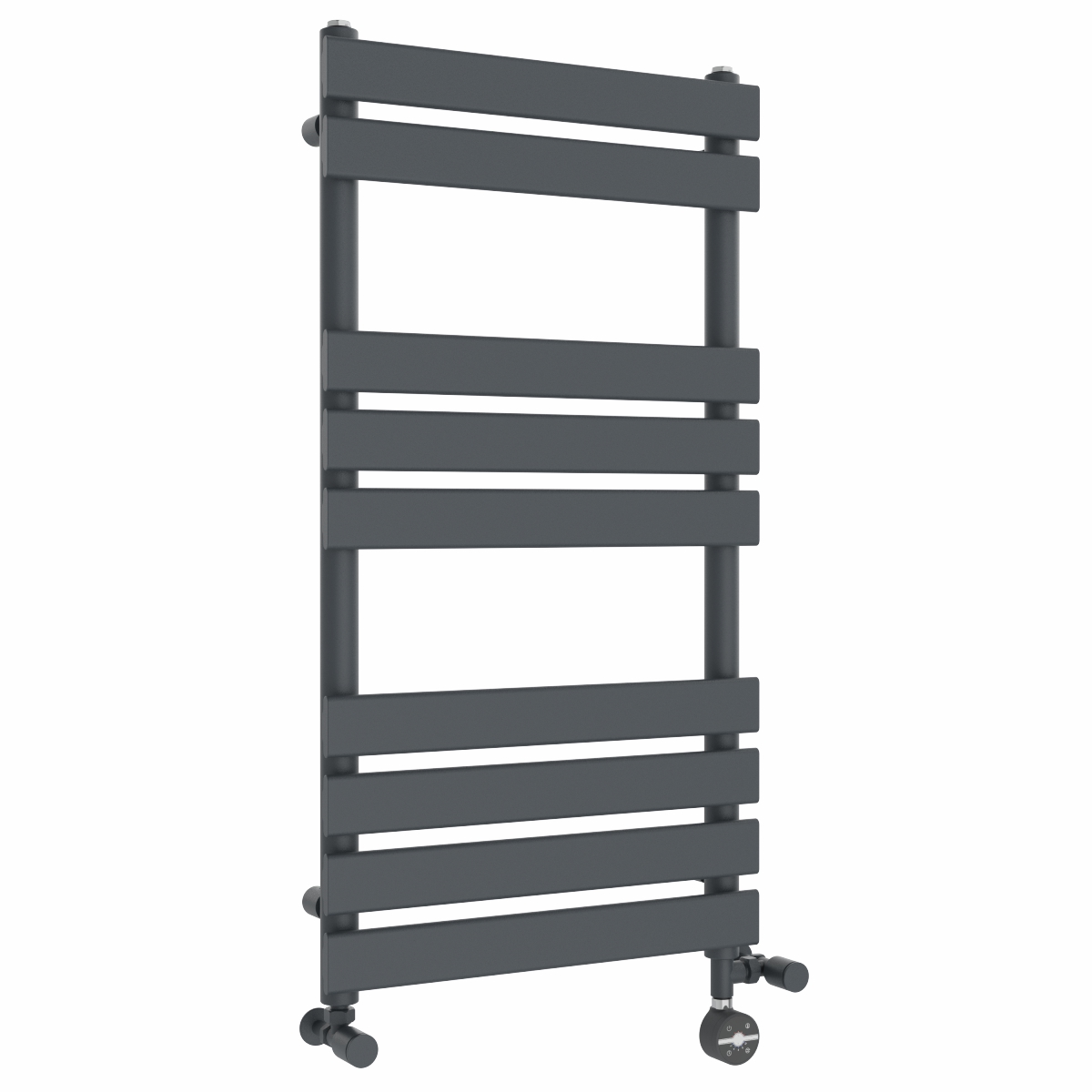 Juva 950 x 500mm Dual Fuel Sand Grey Flat Panel Thermostatic Touch Control Electric Heated Towel Rail
