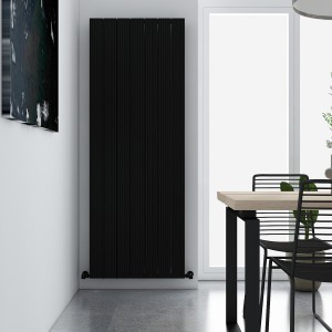 Carisa Monza Double 1800 x 660mm Black Designer Aluminium Radiator