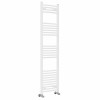 Fjord 1600 x 400mm Curved White Heated Towel Rail