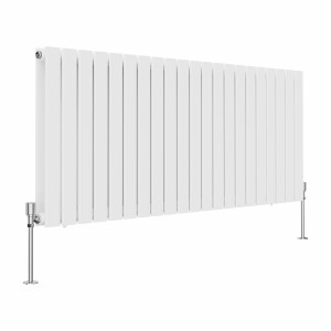 Karlstad 600 x 1430mm White Double Horizontal Flat Panel Designer Radiator