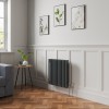 Bern 600 x 605mm Anthracite Triple Column Horizontal Traditional Radiator