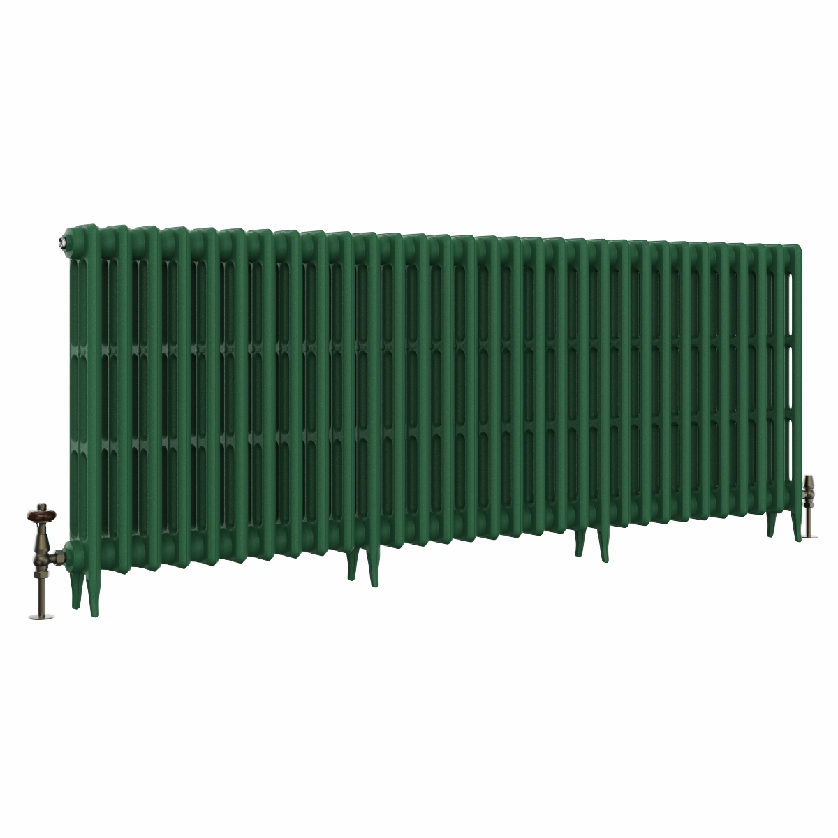 Classic  745 x 1956mm Farrow & Ball Duck Green Triple Column Cast Iron Radiator - 31 Sections