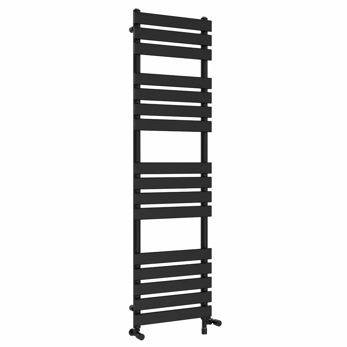 Juva 1600 x 450mm Dual Fuel Satin Black Flat Panel Simple Electric Heated Towel Rail