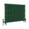 Classic  745 x 964mm  Farrow & Ball Duck Green Triple Column Cast Iron Radiator - 15 Sections
