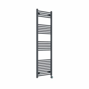 Bergen 1600 x 500mm Straight Anthracite Thermostatic Touch Control Wifi Electric Heated Towel Rail