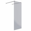 Wasdale 800mm Black Smoked Walk Through Wet Room Screen