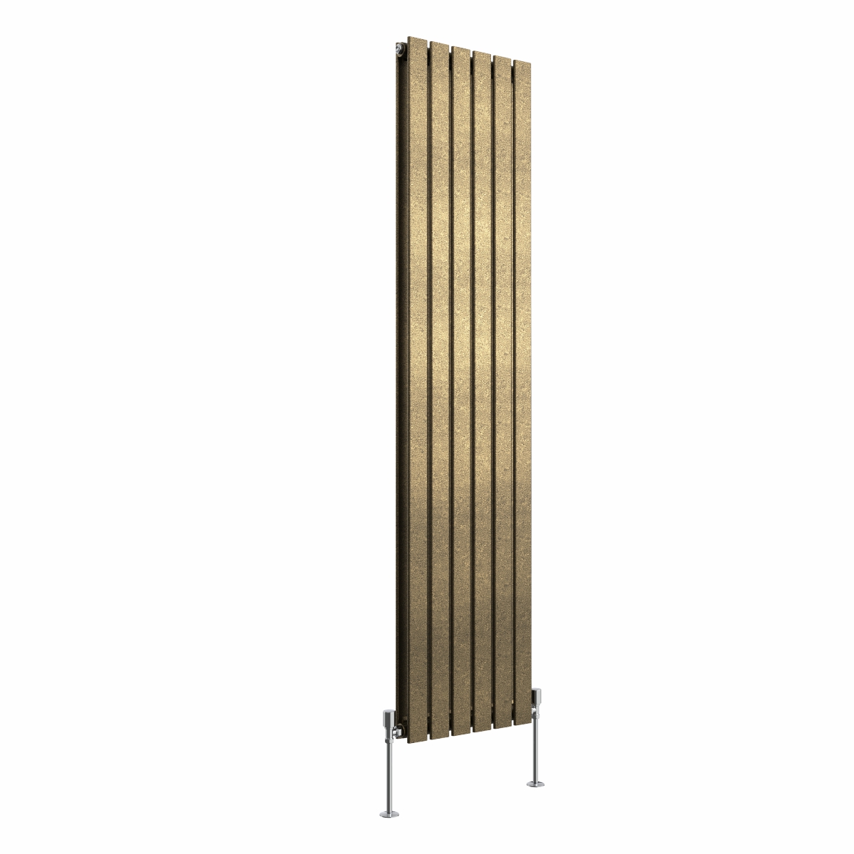 Karlstad 1800 x 410mm Black Gold Double Vertical Flat Panel Designer Radiator