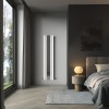 Karlstad White Designer Vertical Radiator with Mirror - Choice of Size