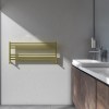 Carisa Fame H 400 x 1000mm Brushed Brass Anodized Designer Aluminium Towel Rail