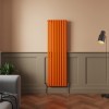Norden 1600 x 473mm Bright Orange Single Oval Column Vertical Designer Radiator