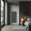 Karlstad 1600 x 682mm Anthracite Single Vertical Flat Panel Designer Radiator