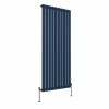 Karlstad 1600 x 682mm Sapphire Blue Single Vertical Flat Panel Designer Radiator