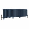 Classic  450 x 1398mm Farrow & Ball Hague Blue Triple Column Cast Iron Radiator - 22 Sections