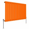 Karlstad 600 x 1022mm Bright Orange Single Flat Panel Horizontal Designer Radiator